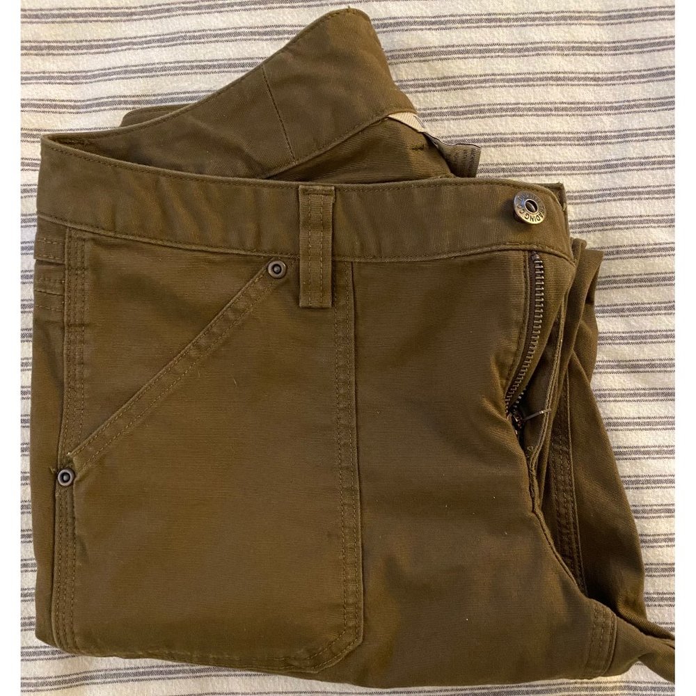 Duluth Womens Slim Leg Cargo Pants, Size 8, Green / Khaki